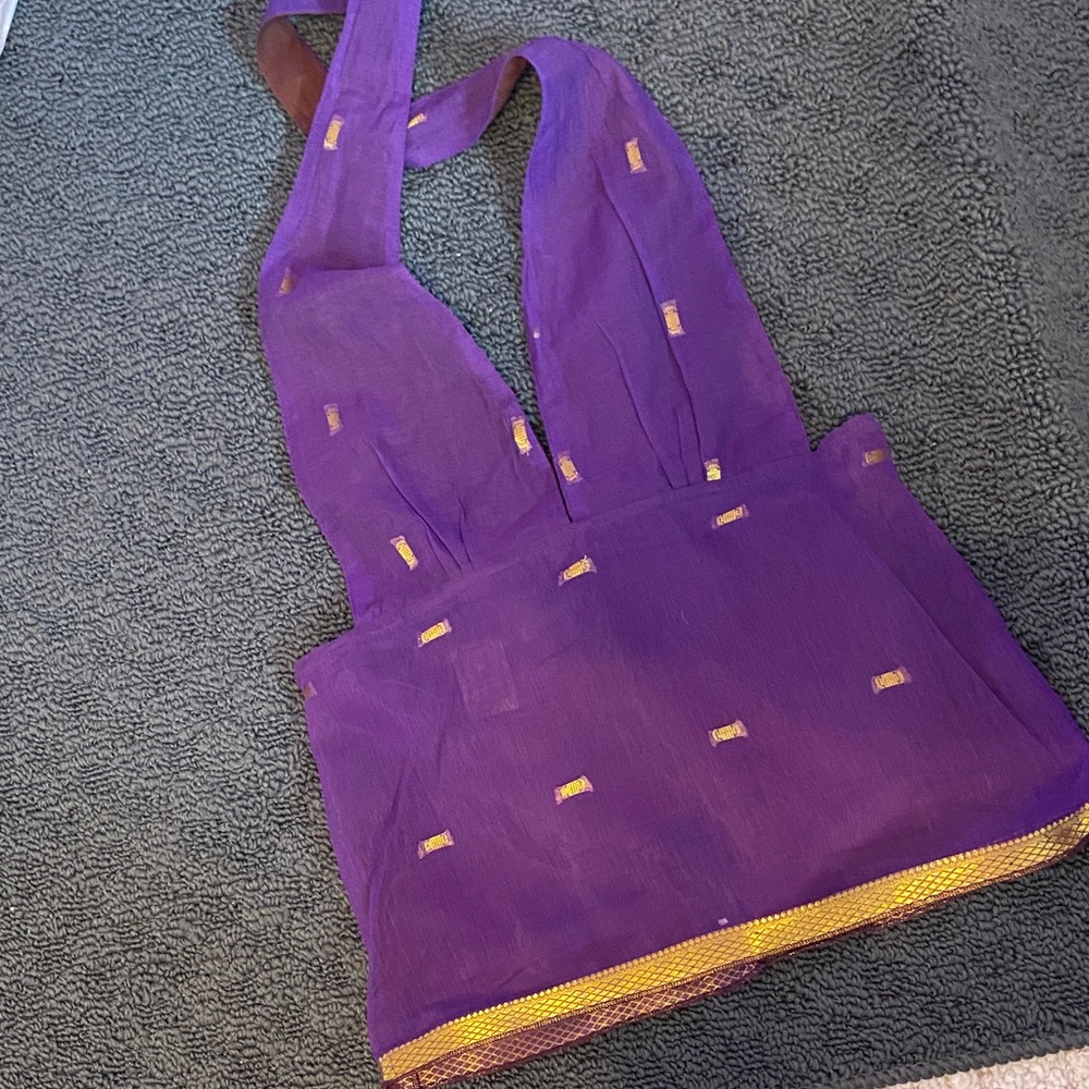 Purple & Gold Halter Top